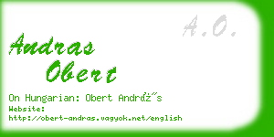 andras obert business card